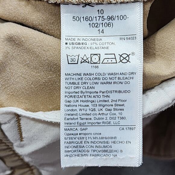 Gap Pants Womens 10 Tan Girlfriend Khaki Straight Stretch Cotton Office Preppy - Picture 8 of 13